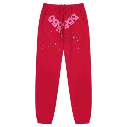 SP5DER 555 Young Thug Pant - Red