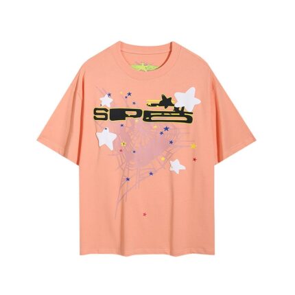 SP5DER Spider Worldwide T Shirt - Peach