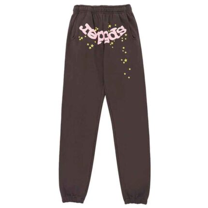 Sp5der Classic Flame Logo Graffiti Pant - Brown