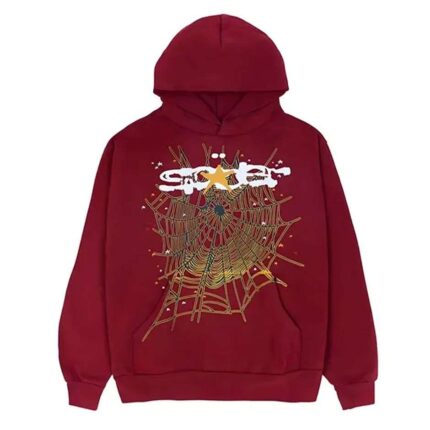 Sp5der Logo Hoodie - Maroon