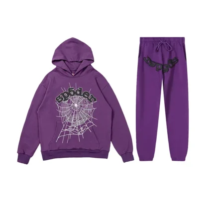 Sp5der OG Web Purple Tracksuit