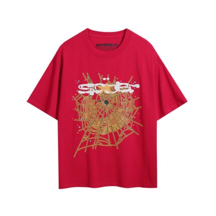 Sp5der Web Print T Shirt - Red