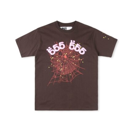 Sp5der Worldwide 555 Angel Number T-Shirt – Brown