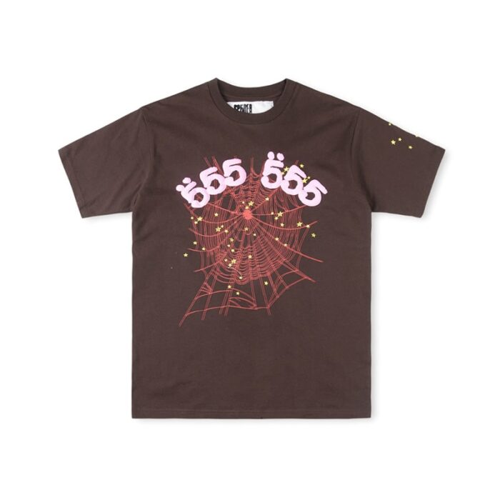 Sp5der Worldwide 555 Angel Number T-Shirt – Brown