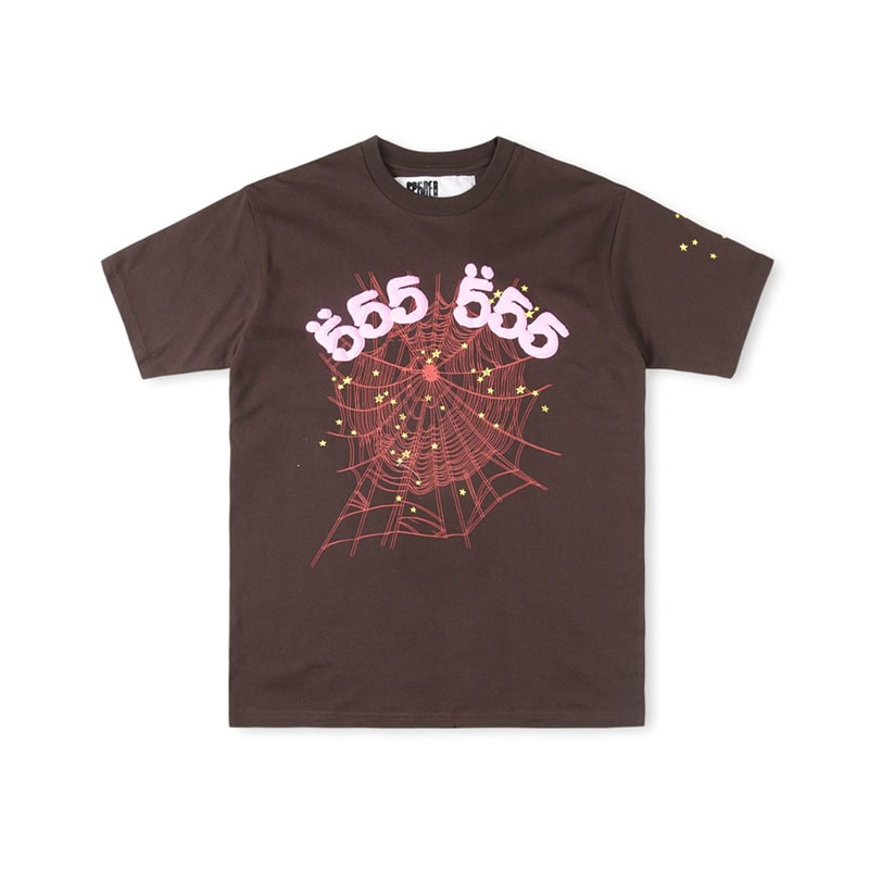 Sp5der Worldwide 555 Angel Number T-Shirt – Brown