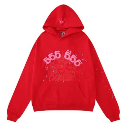 Sp5der Worldwide Angel Number 555 Hoodie - Red