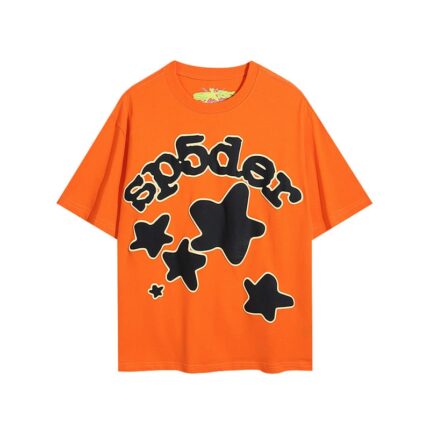 Sp5der Worldwide Star Beluga T-Shirt - Orange
