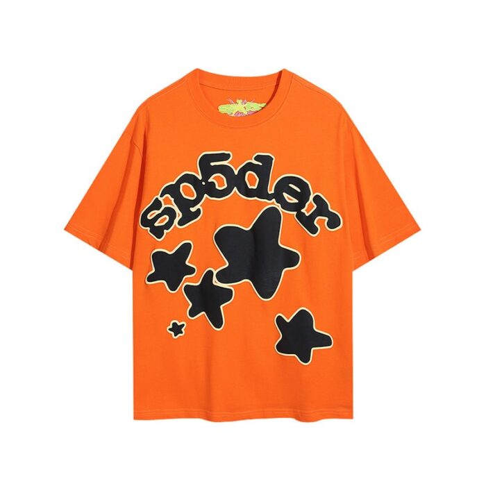 Sp5der Worldwide Star Beluga T-Shirt - Orange