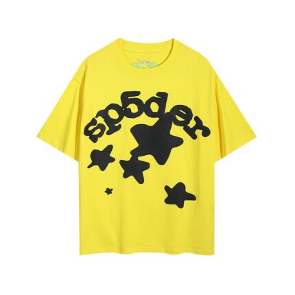 Sp5der Worldwide Star Beluga T-Shirt - Yellow